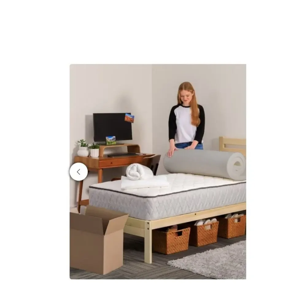 Sealy Twin XL Charcoal Infused Memory Foam Dorm Sleep Bundle, 3-Piece Set New